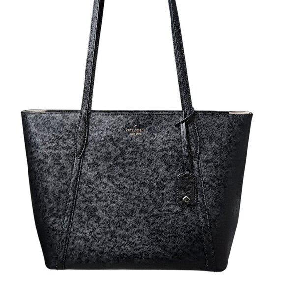 Kate Spade Cara Large Zip Tote Black Shoulder Bag - Picture 1 of 16